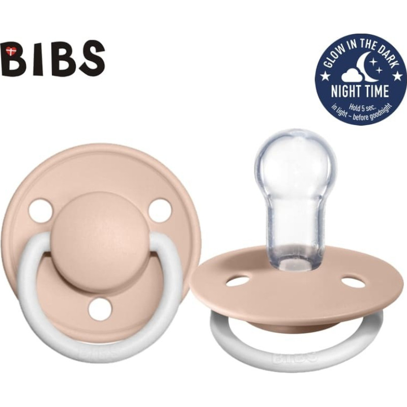 Bibs 1010256 Smoczek uspokajający DE LUX ONE SIZE BLUSH NIGHT