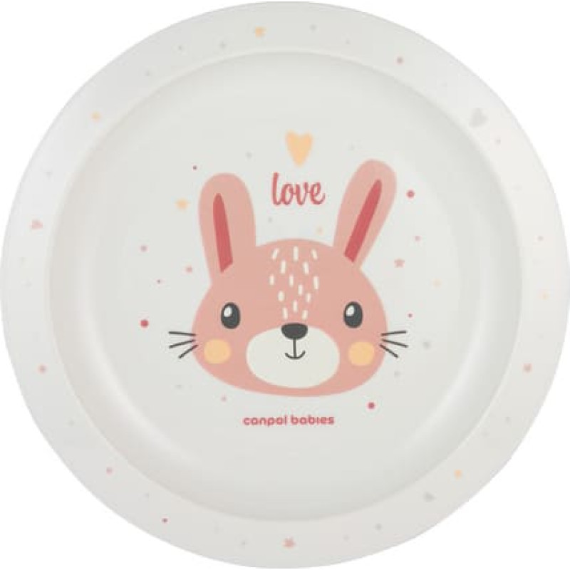 Canpol Babies CANPOL 4/411 Talerz plastikowy Cute Animals róż pin2