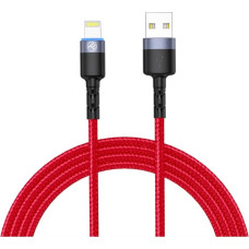 Tellur Data Cable USB to Lightning with LED Light 3A 1.2m Red