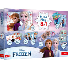 Trefl FROZEN 8in1 Mix&play stalo žaidimų rinkinys