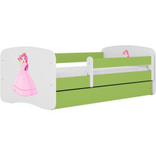 Kocot Kids Bed babydreams green princess without drawer with mattress 140/70