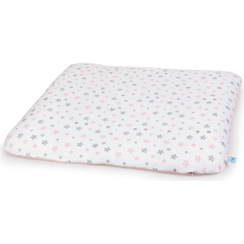 Cebababy CEBA 848-626-604 Pokrowiec na przewijak miękki (75x72) 2 szt Grey Stars, Light grey+ Pink Stars, Pink*