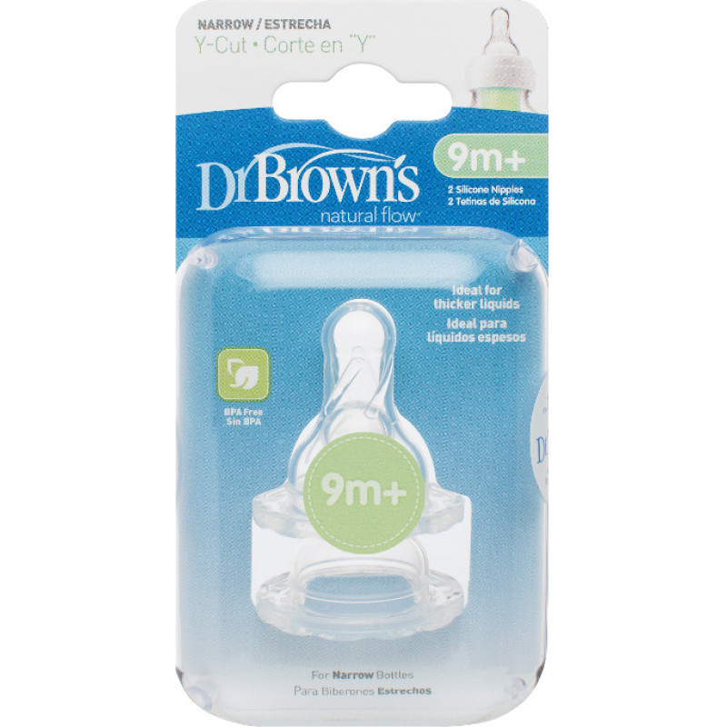 Dr.browns 312 Smoczek silikonowy do butelki Standard poziom Y 2-pak