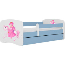 Kocot Kids Bed babydreams blue princess on horse without drawer with mattress 140/70