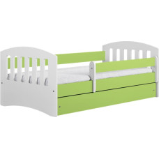 Kocot Kids Bed classic 1 green without drawer with mattress 180/80