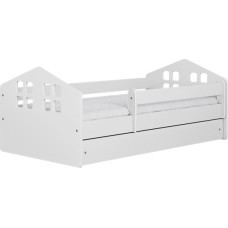 Kocot Kids Bed Kacper white without drawer with mattress 140/80