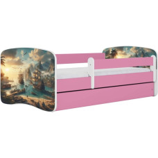 Kocot Kids Bed babydreams pink ship with drawer with mattress 160/80