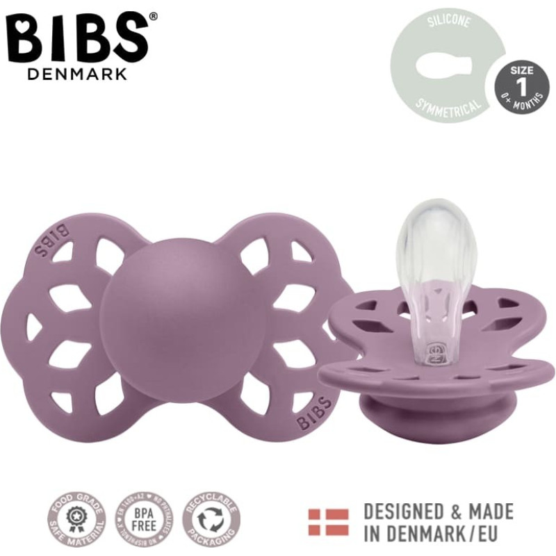 Bibs 441300 Smoczek uspokajajacy INFINITY SYMETRICAL MAUVE S