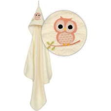 Babymatex Bathing cover - TB0393/02 - TERRY - ROBIN - size 80x80 - OWL - LIGHT BEIGE