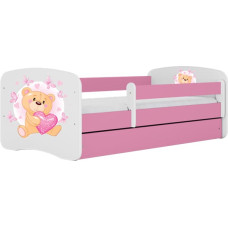 Kocot Kids Bed babydreams pink teddybear butterflies with drawer with mattress 180/80