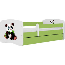 Kocot Kids Bed babydreams green panda 2 with drawer with mattress 140/70