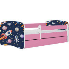 Kocot Kids Bed babydreams pink cosmos with drawer with mattress 140/70