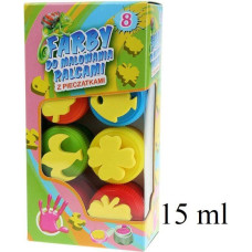 Minikid Finger Painting - 32482 - with STAMPS - 8 colors