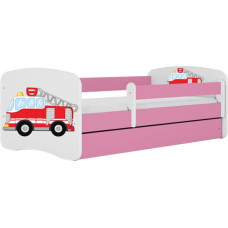 Kocot Kids Bed babydreams pink fire brigade with drawer with mattress 140/70