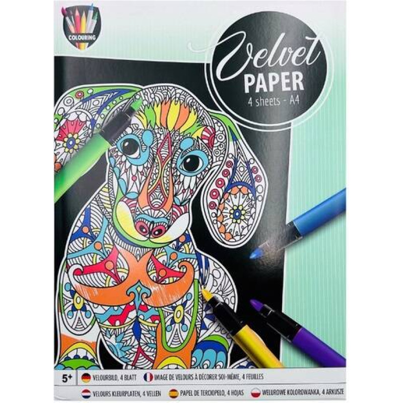 Minikid Velvet Painting Paper - 75624 - GRAFIX  - PUPPY