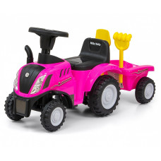 MILLY MALLY HOLLAND T7 TRAKTOR Tõukeauto haagisega PINK