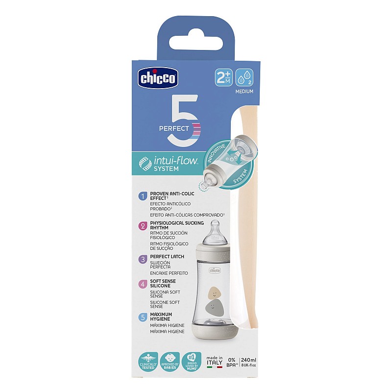 CHICCO Perfect 5 lutipudel 240ml., neutraalne