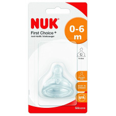 NUK FIRST CHOICE Plus Anti-Colic lutt silikoonist L-pudrulutt, 0-6m. 1tk. 709254 SA42 LÕPUMÜÜK