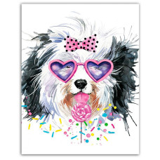 TSVETNOY diamond mosaiik 40x50cm Stylish Yorkie, LG219e