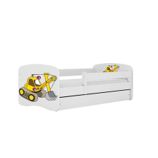 KOCOT KIDS Lapsevoodi sahtliga + madrats komplektis BABYDREAMS white Digger 160x80cm