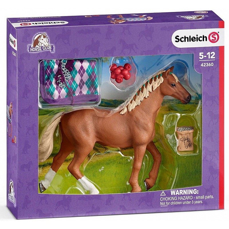 SCHLEICH HORSE CLUB Inglise Täisvereline Täkk Tekiga