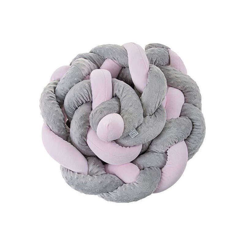 BELISIMA BRAID võrevoodi pehmendus 250cm, P02-0001 grey-pink