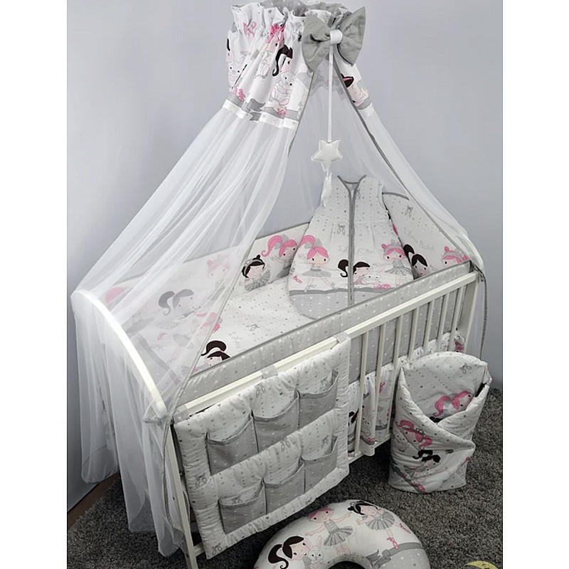 ANKRAS BALLERINA Voodipesu komplekt 6 eset 120x90/360сm GREY