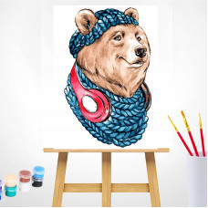 TSVETNOY Набор для рисования по номерам 30x40см Bear, ME1112e