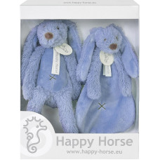 HAPPY HORSE Мягкие игрушки - Синий зайчик Ричи 33см, 132108