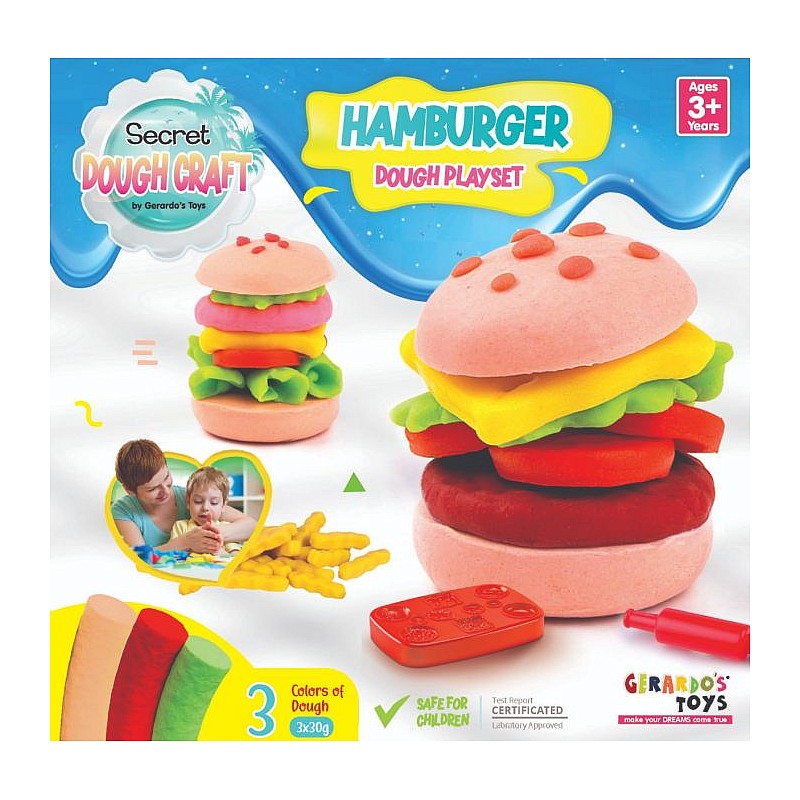 GERARDOS TOYS  plastiliinikomplekt HAMBURGER 3a+ 56448