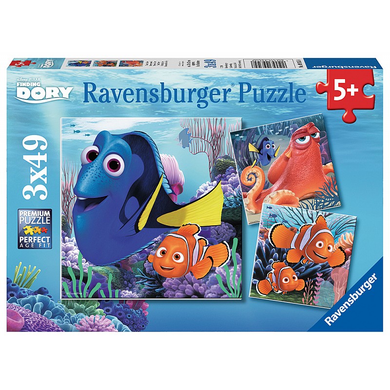 Ravensburger pusle 3x49 Finding Dory R 09345