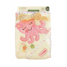 BOBOBABY Eco vannilina kapuutsiga 76x76cm OCTOPUS, OKR-ECOM