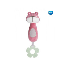 CANPOL BABIES PASTEL FRIENDS Игрушка с пищалкой BEAR 0м+, 68/068 pink