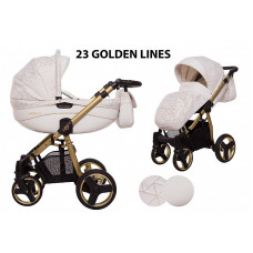 BABYACTIVE MOMMY Gold Vanker-jalutuskäru  2in1, Golden Lines 23