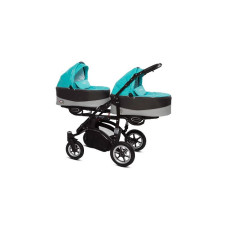 Kaksikute vanker-jalutuskäru BABYACTIVE TWINNI PREMIUM TROPIC GREEN, 11 must raam