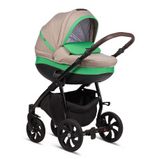 TUTIS NANNI vanker-jalutuskäru  3in1, 014 GREY-GREEN