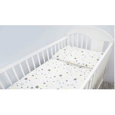 ANKRAS STARS Voodipesu komplekt 2 eset 135x100cm, grey/yellow