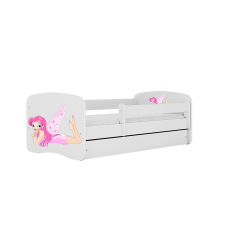 KOCOT KIDS Lapsevoodi sahtliga + madrats komplektis BABYDREAMS white Fairy with wings 160x80cm