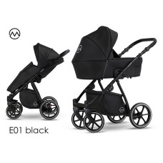 LONEX PAX EKO Vanker jalutuskäru 3in1,E01Black