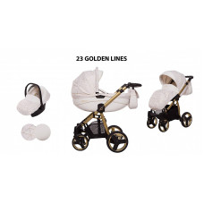 BABYACTIVE MOMMY Gold Vanker-jalutuskäru  3in1, Golden Lines 23