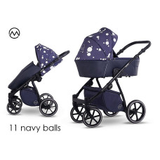 LONEX PAX  Vanker jalutuskäru 2in1,11 Navy Balls