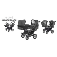 Kaksikute vanker-jalutuskäru BABYACTIVE TWINNI CLASSIC  3in1, 04/01 Dark Black