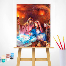 TSVETNOY Joonistus komplekt (Nummedratud juhisega) 40x50сm The Birth of Jesus Christ, MG2156e