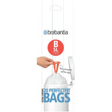 BRABANTIA Prügikotid, 5 l, (B) (20 tk rullis) White