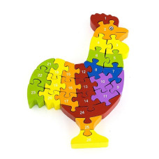 VIGA puidust pusle 3D Rooster 55244