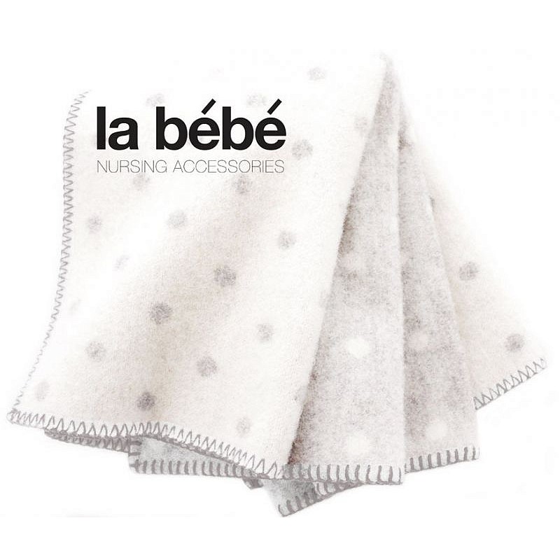 LA BEBE laste villane tekk/pleed 140x100cm - Cosy Grey Dots, Art.77005