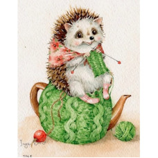 TSVETNOY diamond mosaiik 30x40cm Hedgehog is cozy, LE032e