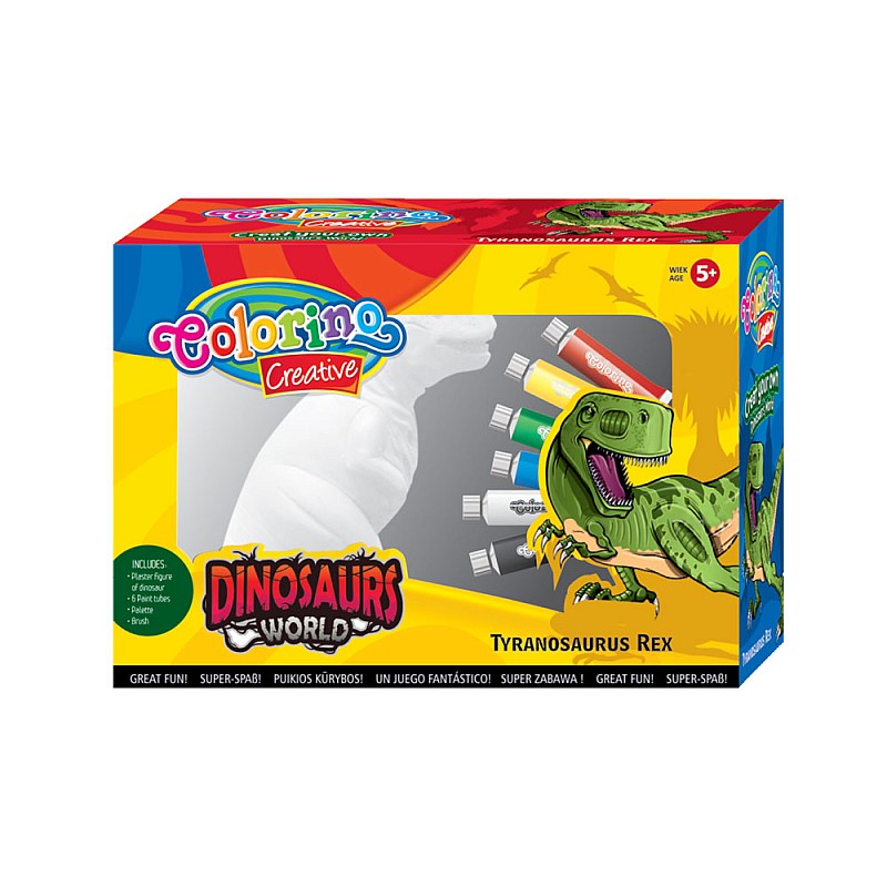 COLORINO CREATIVE Värvimise komplekt Dinosaurus Rex, 91398PTR