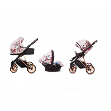 BABYACTIVE MUSSE vanker jalutuskäru  3in1, Light-Dark Rose