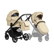 TUTIS MIO Leather vanker-jalutuskäru 2in1, 180 Beige